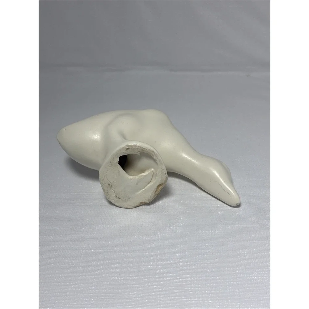 Vintage Bauer Pottery Swan Planter With Baby Swan Figures